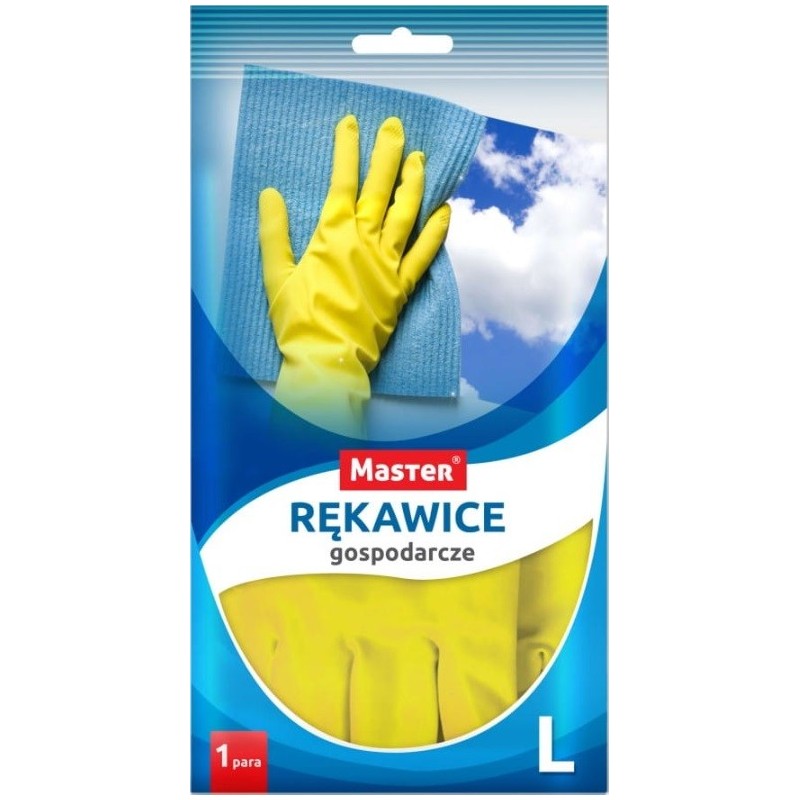 Rękawice gospodarcze żółte MASTER rozm.L
