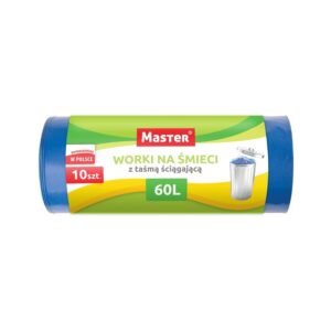 Worki sanitarne 60L a'10 niebieskie z taśmą